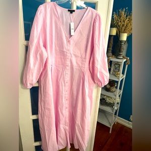 J.Crew pink midi dress NWT